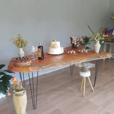 Outdoor wedding area