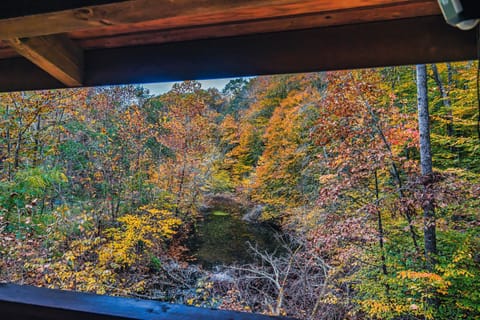 Sip your coffee on the deck of your secluded, peaceful cabin.