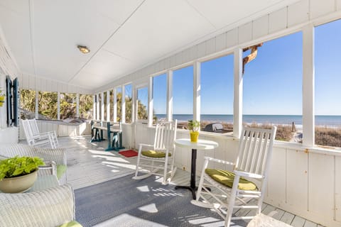 Screened Porch overlooking the Atlantic Ocean