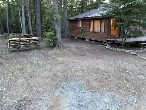 Front/side of cabin from driveway