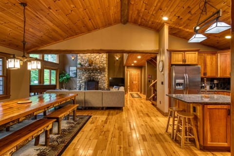 Charming Adirondack style dining table suitable for 12 people