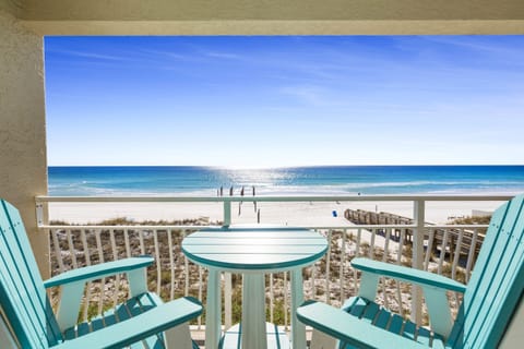 Gulf Front Balcony & Chairs Waiting For Your Enjoyment