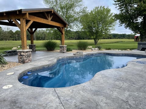 In ground pool opens in May.  Closes in September.  