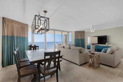 Living room and dining area