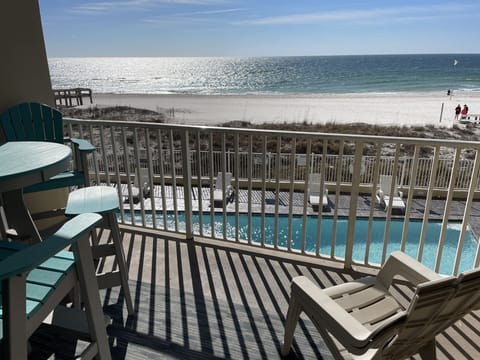 Enjoy coffee while dolphin watching and beautiful sunsets