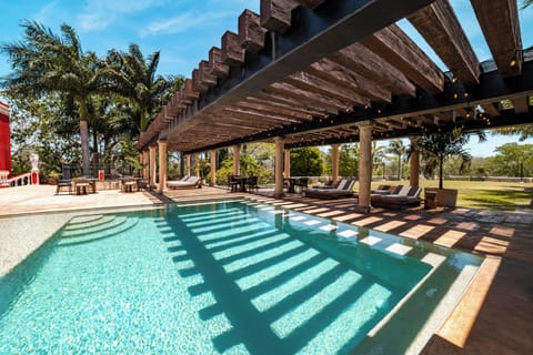 Outdoor pool, open 10:00 AM to 8:00 PM, pool umbrellas, sun loungers
