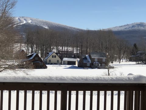 Winter from the Deck. View of Timberline Mountain Ski Resort