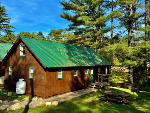 Outside of cabin 
