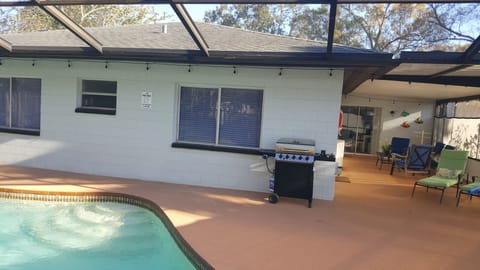 Grill with propane provided