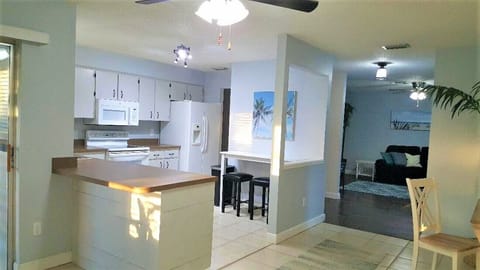 Eating area in kitchen as well as dining area