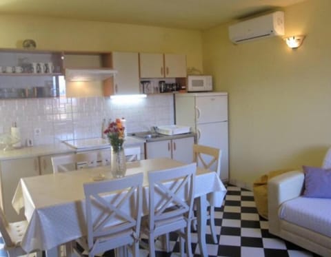 Apartment (Two Bedroom Apartment with Terrace) | Private kitchen | Fridge, microwave, stovetop, cookware/dishes/utensils