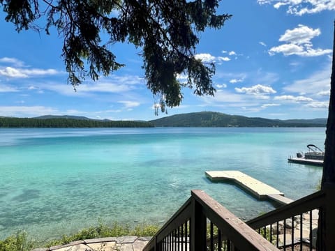 Northern Heights back yard, dock and waterfront access to beautiful Ashley Lake