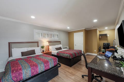 Deluxe Double Room | Desk, blackout drapes, iron/ironing board, free WiFi