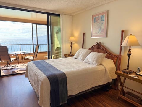Bed with Partial Lanai View