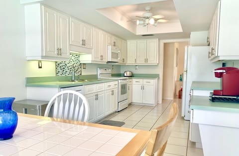 Bright & Clean Kitchen stocked with dishes, cookware, utensils, glasses & more!