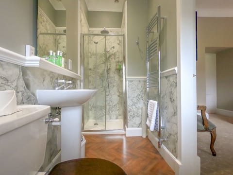 Free toiletries, hair dryer, towels, toilet paper