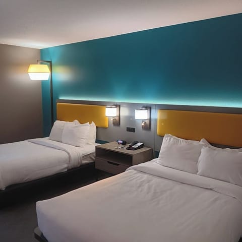 Room, 2 Double Beds, Accessible, Non Smoking | Premium bedding, desk, iron/ironing board, free cribs/infant beds