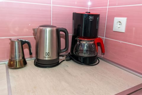 Apartment (A1) | Private kitchen | Fridge, microwave, oven, stovetop