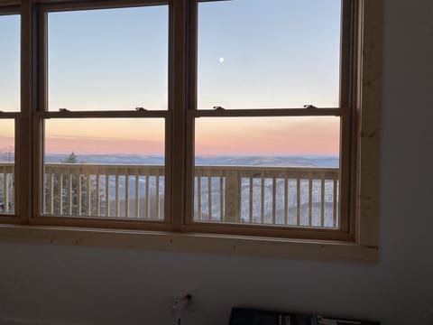 beautiful western morning views from the master bedroom! Mountain magic!