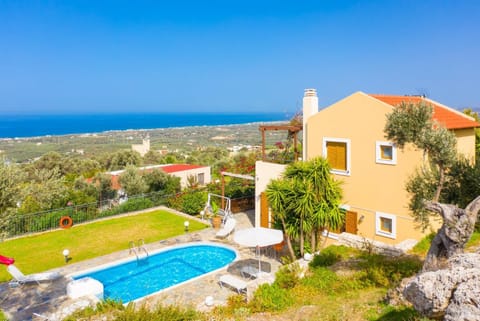 Beautiful villa with private pool, terrace, and garden with panoramic sea views