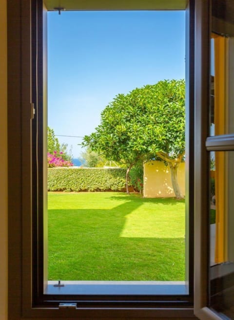 View of garden from bedroom window