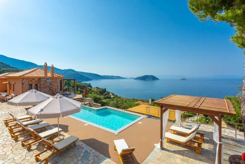 Beautiful villa with private pool and terrace with panoramic sea views