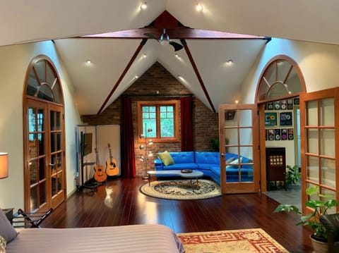 a spacious and unique suite 