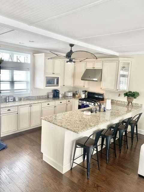 2nd floor kitchen, stainless steel appliances.