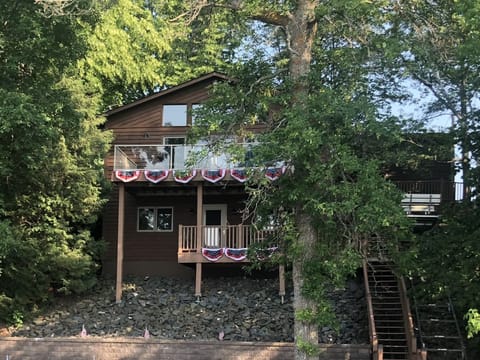 Lake side of property, tons of windows for amazing lake views