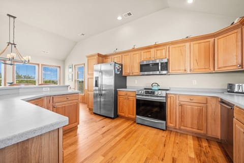 Large Kitchen Area with Bar Seating