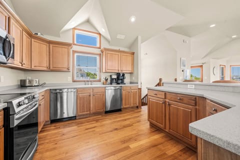 Large Kitchen Area with Bar Seating