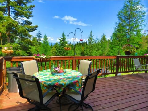 View from the backside of the wrap-around deck