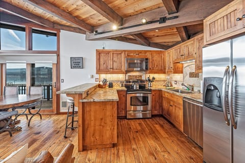 Open kitchen with modern appliances