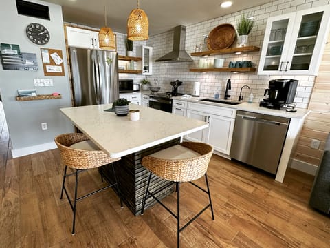 Open floor plan with island allows so much extra space