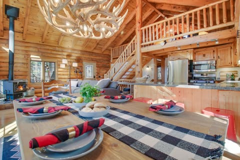 Open concept for family game and meal times