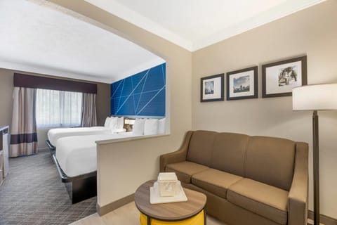 Suite, 2 Queen Beds, Non Smoking | Premium bedding, pillowtop beds, desk, laptop workspace