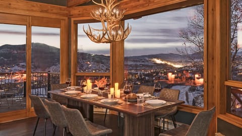 Dining Area, Main Level - Table with mountain views