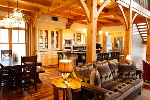 Living area and kitchen