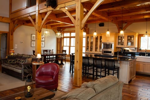 Living area and kitchen