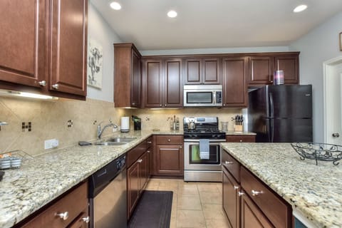 Large kitchen…Has every gadget, and appliance to make your stay very enjoyable.