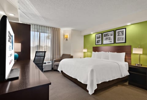 Business Room, 1 King Bed, Non Smoking | In-room safe, desk, laptop workspace, blackout drapes