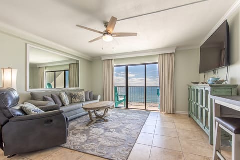 Gulf front living room.