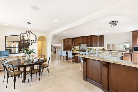 Expansive kitchen.
