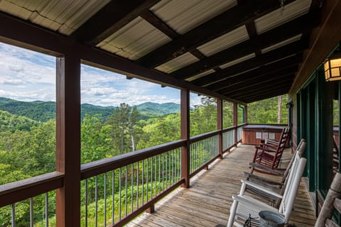 Back deck: A great place to relax and view the color of the leaves change