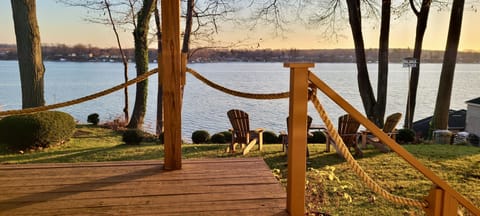 View from deck out from bedroom and sitting area on lower level