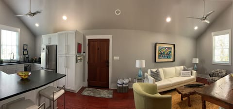 Living room and kitchen