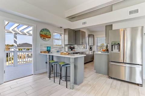 Kitchen and Entrance to Sunset Deck