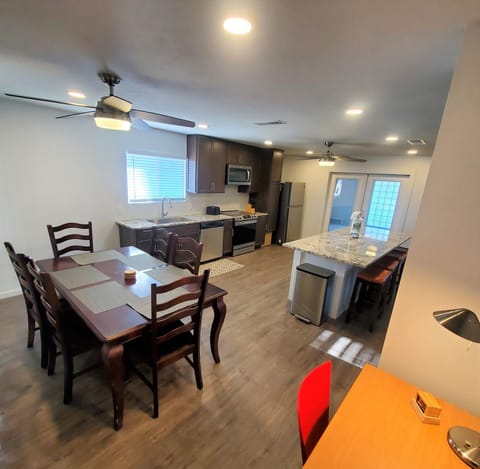 dining table, kitchen island & dedicated study table or another dining table