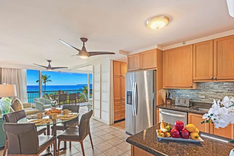 Cook with ease while enjoying ocean views from the window