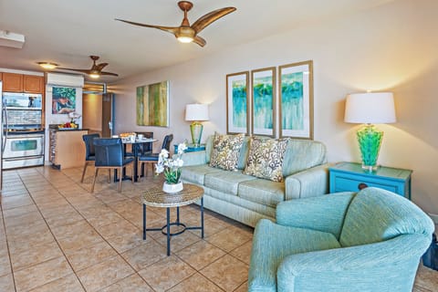 Bright and airy space to gather, unwind, and enjoy Maui living